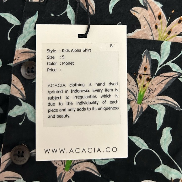 NWT Acacia Kids Boys Aloha Shirt Monet Small - Picture 6 of 9